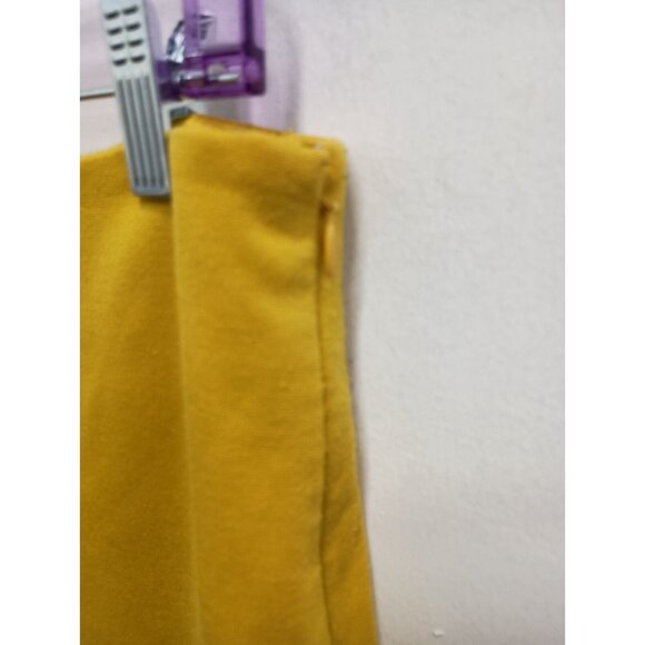 Loft Ann Taylor Womens Mini Skirt Size 8 Mustard Yellow Colorblock Academia - Picture 2 of 5